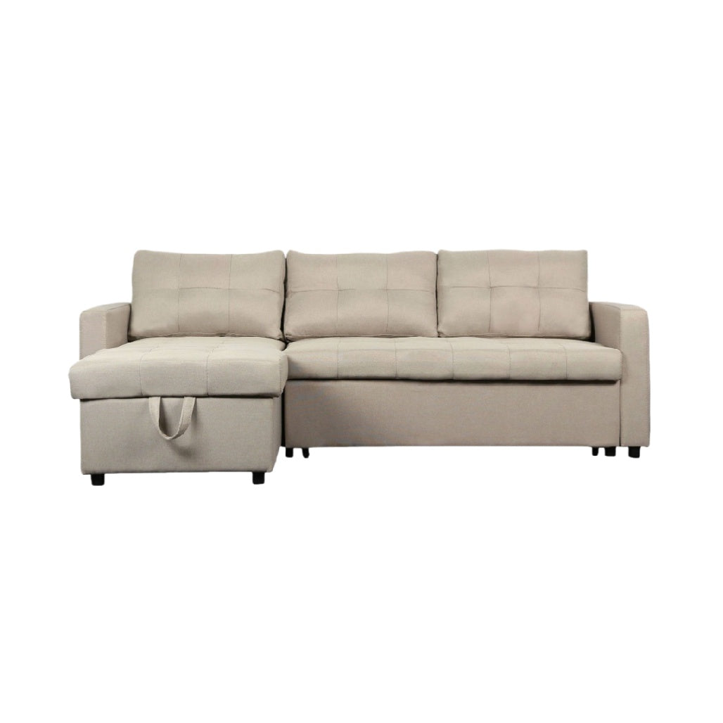 Canapé d'angle convertible pour salon en tissu - 200 x 90 x 85